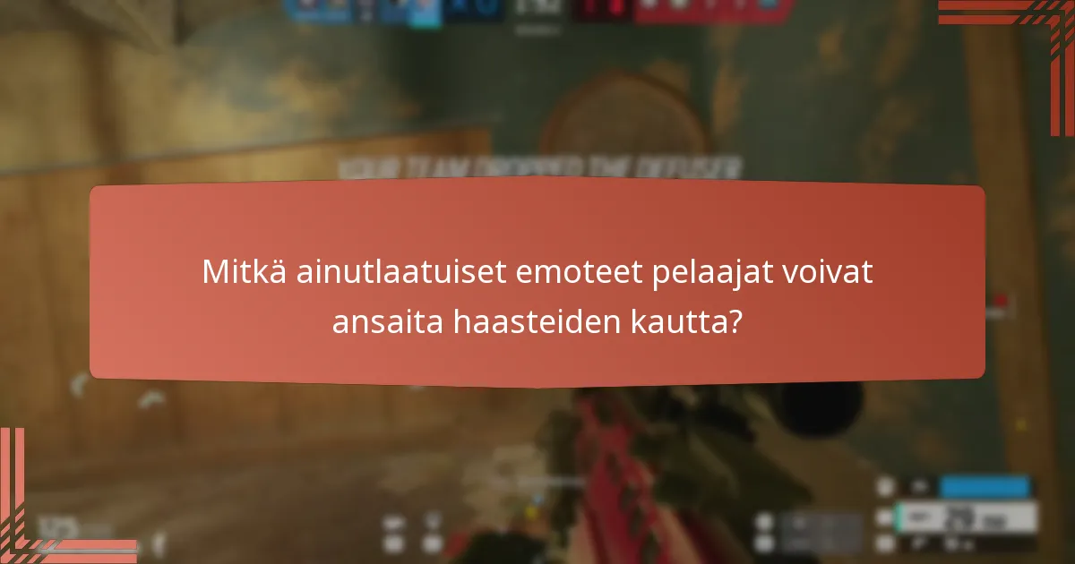 Mitkä ainutlaatuiset emoteet pelaajat voivat ansaita haasteiden kautta?