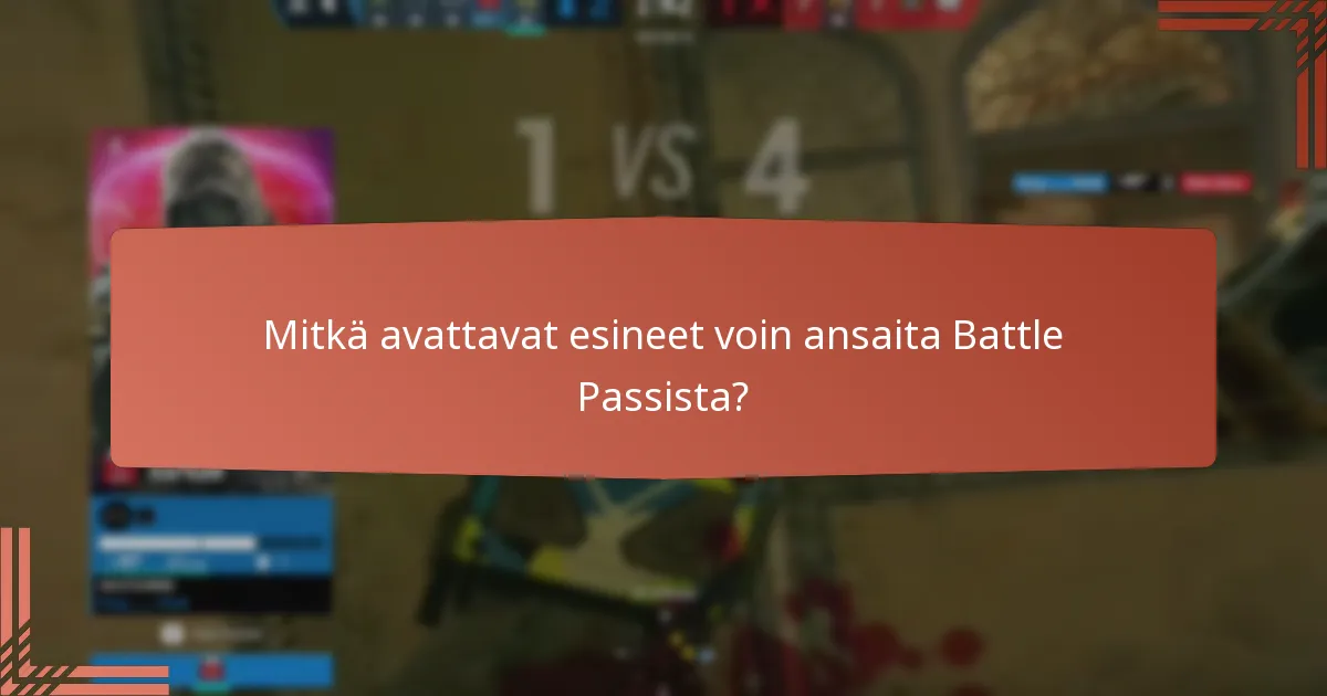 Mitkä avattavat esineet voin ansaita Battle Passista?